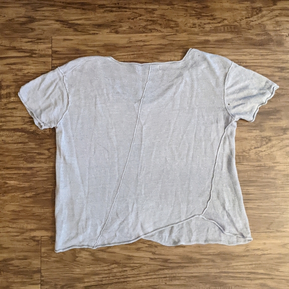 Anthropologie John & Jenn Gray Linen Crop Top - Picture 10 of 15